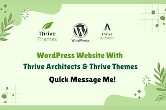design wordpress web by thrive architect and thrive themes