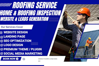 design roofing website roofing inspection website roofing, home inspection leads
