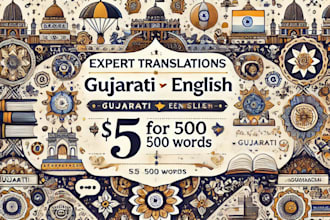 professionally translate english to gujarati and vice versa