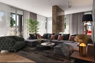 furnish exiting house to unique 3d living room, bedroom, kitchen, cgi rendering