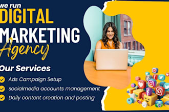 run facebook ads campaign, fb and instagram ad manager and marketing