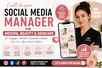 be your social media manager for medspa beauty and skincare
