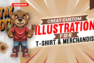 unique retro cartoon art for t shirts and merchandise