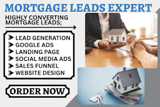 generate hot mortgage lead mortgage website mca landing page insurance leads ads