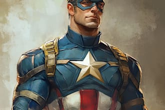 make professional comic superhero pop art portraits