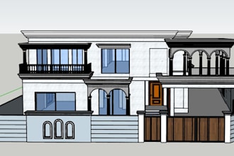 create sketchup 3d model architectural