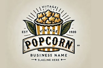 make professional popcorn logo design
