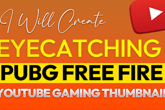 eyecatching pubg free fire youtube gaming thumbnail