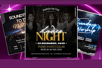 design animated flyer and motion video party flyer
