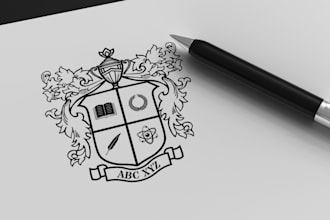 design heraldic, vintage, family crest, coat of arms logo