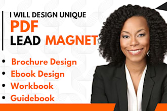 create professional PDF lead magnet brochure ebook design workbook guidebook