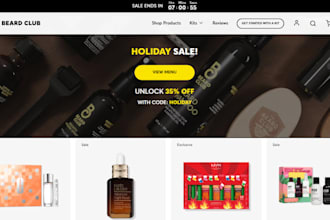 build luxury beard care shopify store hair care store skincare dropshiping store