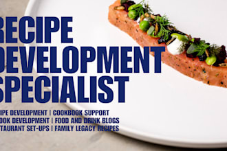create, develop and write your food and drink recipes