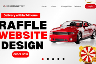 design, build business raffle website competition website and giveaway website