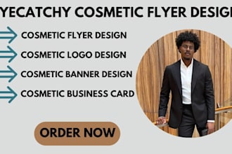 design cosmetic flyer, cosmetic logo, cosmetic banner