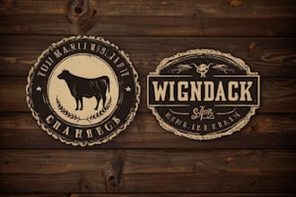 design vintage farm or ranch logo