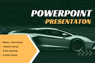 do powerpoint presentation redesign, template design, pitch deck, PPT slide