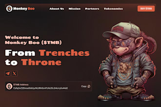 design crypto meme coin website, crypto landing page, crypto token website