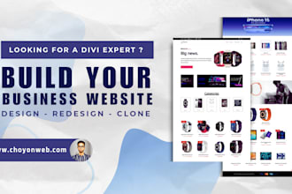 design or redesign wordpress divi website with divi theme