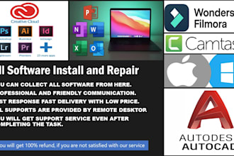 install and repair your windows and mac supported software