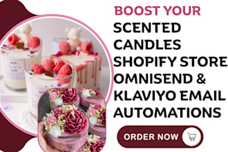 setup omnisend and klaviyo marketing for scented candle shopify website