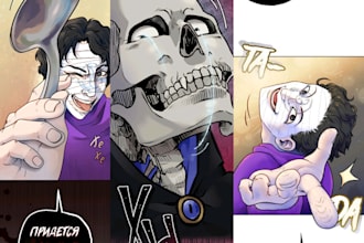 draw professional webtoon, manhwa or manga, comic