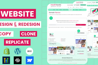 copy, clone, replicate redesign wordpress shopify wix ghl webflow website design