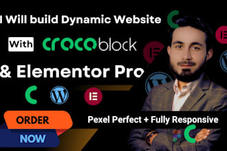 build dynamic wordpress website with crocoblock, jetengine and elementor pro