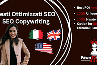 be la tua copywriter SEO esperta per siti web in italiano e inglese