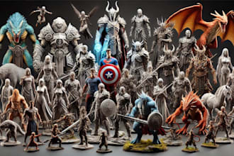 sculpt custom 3d miniature 3d action figure 3d figurines 3d toys for 3d printing