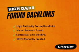 build 90 da manual high quality white hat SEO forum backlinks for google ranking