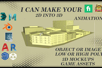 make 3d games assets and more in blender, sketchup, autocad,3dsmax, revit, unity