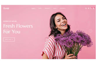 design a flower shopify store flower website flower store florist website