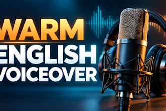 record a warm english male voice over with an american accent