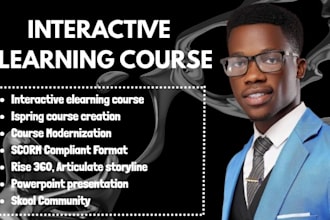 create interactive elearning courses using ispring, articulate storyline, scorm