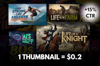 create 100 youtube thumbnails
