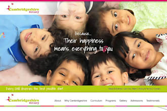 kindergarten preschool childcare daycare creche kids education website