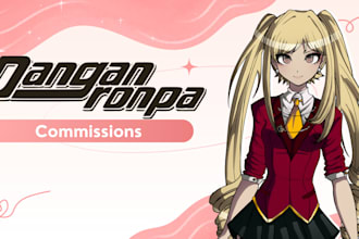 draw in the danganronpa style