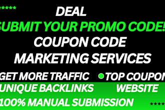 submit coupon to 50 popular deal sites coupon code submissions manually