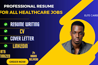 write, edit ats optimize resume, CV for healthcare, medical, nursing and biotech