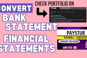 prepare bank reconciliation and financial statements