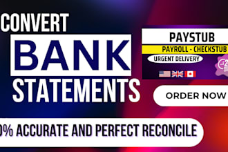prepare bank reconciliation and financial statements