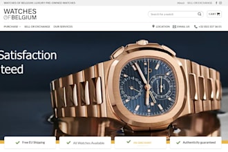 design wristwatch website jewelry shopify store, necklace, wristwatch store