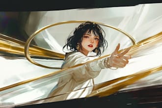 draw anime character or fan art illustration