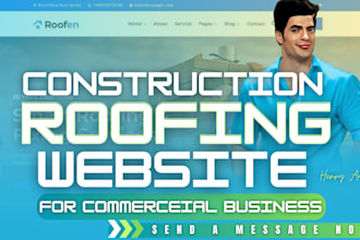 design construction roofing landing page redesign roofing handyman website