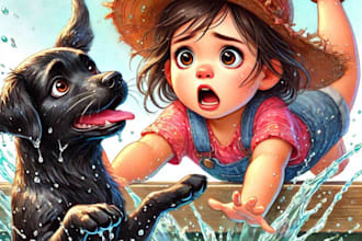 llustrate children story book illustration, children story, book illustration