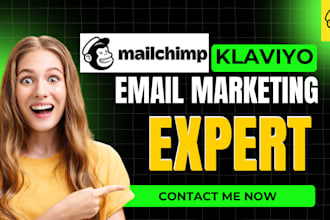 setup shopify, klaviyo mailchimp email marketing campaign automation integration