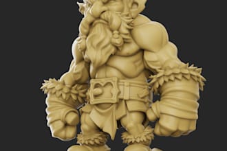 3d model sculpture character for 3d printing