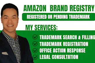 do amazon brand registry with pending trademark attorney uspto in any country