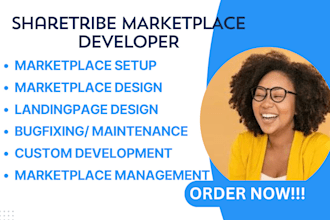 set up sharetribe marketplace, mvp sharetribe developer landing page website